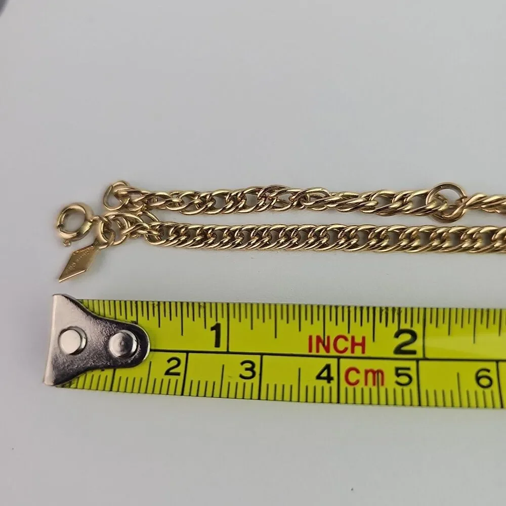 Vintage Multi Strand Tassel Gold Tone Necklace Sarah Coventry Chain Choker 17 in